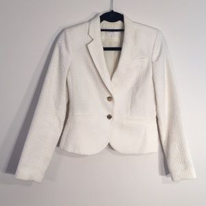 Calvin Klein textured white suit jacket